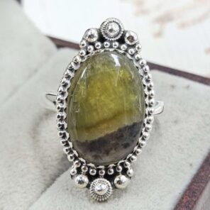 Septarian Size US 6 Sterling Silver Ring (REXT110-241)