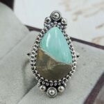 Variscite Size US 8 Sterling Silver Ring (REXT110-234)