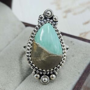 Variscite Size US 8 Sterling Silver Ring (REXT110-234)