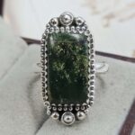 Green Opal Size US 6 Sterling Silver Ring (REXT110-236)