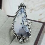 Dendritic Agate Size US 10 Sterling Silver Ring (REXT110-253)
