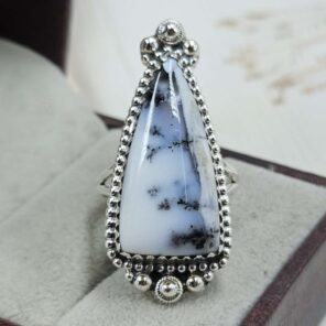 Dendritic Agate Size US 7 Sterling Silver Ring (REXT110-252)
