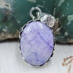 Purple Rainbow Moonstone Sterling Silver Pendant (REXT110-262)