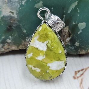 Lizardite Sterling Silver Pendant (REXT110-266)