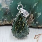 Green Opal Sterling Silver Pendant (REXT110-260)