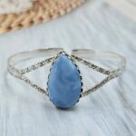 Blue Opal 925 Sterling Silver Bangle (REXT81-41)