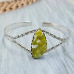 Lizardite 925 Sterling Silver Bangle (REXT81-42)