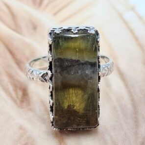 Septarian Size US 7 925 Sterling Silver Ring (REXT119-302)
