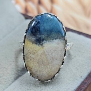 Sodalite Size US 8 925 Sterling Silver Ring (REXT119-317)