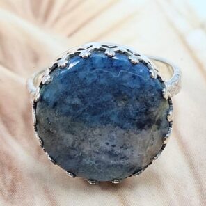 Sodalite Size US 6 925 Sterling Silver Ring (REXT119-297)