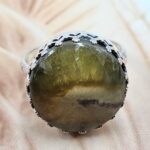 Septarian Size US 8 925 Sterling Silver Ring (REXT119-318)