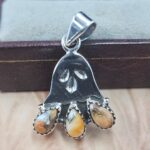Spiny Oyster Turquoise Ghost 925 Sterling Silver Spooky Pendant (REXT51-308)