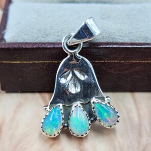 Ethiopian Opal Ghost 925 Sterling Silver Spooky Pendant (REXT51-311)