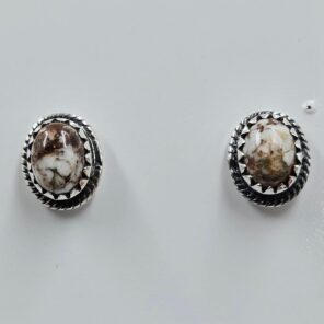 Wild Horse Jasper 925 Sterling Silver Stud Earrings (REXT36-178)