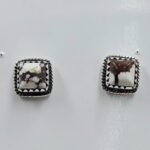 Wild Horse Jasper 925 Sterling Silver Stud Earrings (REXT36-179)