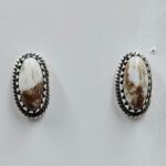 Wild Horse Jasper 925 Sterling Silver Stud Earrings (REXT36-181)