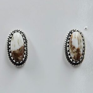 Wild Horse Jasper 925 Sterling Silver Stud Earrings (REXT36-181)