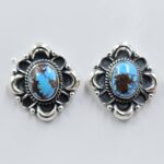 Golden Hills Turquoise 0.75" 925 Sterling Silver Stud Earrings (REXT32-87)