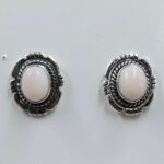 Pink Opal 0.5" 925 Sterling Silver Stud Earrings (REXT36-170)