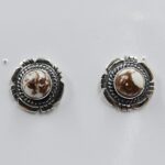 Wild Horse Jasper 925 Sterling Silver Stud Earrings (REXT36-183)