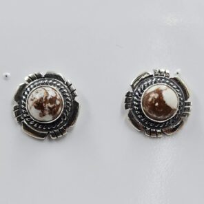Wild Horse Jasper 925 Sterling Silver Stud Earrings (REXT36-183)