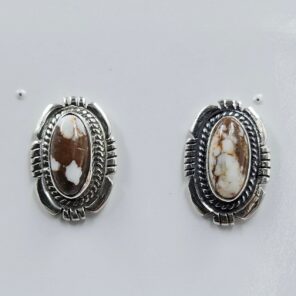 Wild Horse Jasper 925 Sterling Silver Stud Earrings (REXT36-184)
