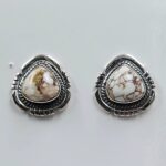 Wild Horse Jasper 925 Sterling Silver Stud Earrings (REXT36-185)