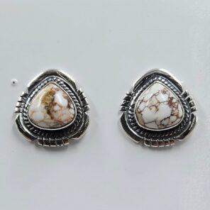 Wild Horse Jasper 925 Sterling Silver Stud Earrings (REXT36-185)