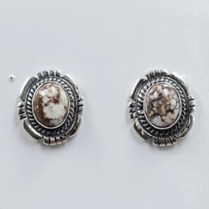 Wild Horse Jasper 925 Sterling Silver Stud Earrings (REXT36-187)