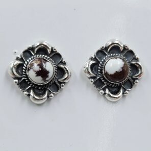 Wild Horse Jasper 925 Sterling Silver Stud Earrings (REXT36-188)