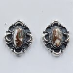 Wild Horse Jasper 925 Sterling Silver Stud Earrings (REXT36-190)