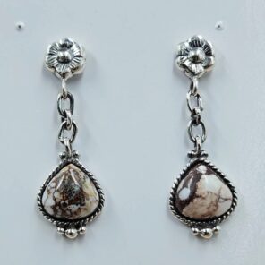 Wild Horse Jasper 925 Sterling Silver Stud Earrings (REXT36-193)