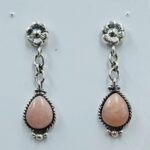 Pink Opal 1.25" 925 Sterling Silver Stud Earrings (REXT36-172)