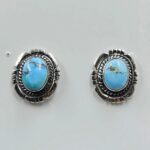 Golden Hills Turquoise 0.75" 925 Sterling Silver Stud Earrings (REXT32-90)