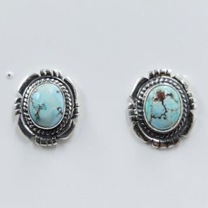 Golden Hills Turquoise 0.75" 925 Sterling Silver Stud Earrings (REXT32-91)