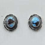 Golden Hills Turquoise 0.75" 925 Sterling Silver Stud Earrings (REXT32-89)
