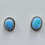 Golden Hills Turquoise 0.5" 925 Sterling Silver Stud Earrings (REXT32-93)