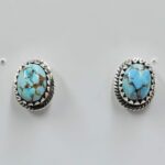 Golden Hills Turquoise 0.5" 925 Sterling Silver Stud Earrings (REXT32-94)