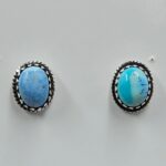 Golden Hills Turquoise 0.5" 925 Sterling Silver Stud Earrings (REXT32-95)