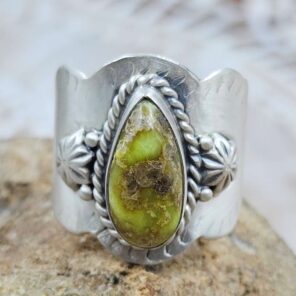 Palamino Turquoise Matt Finish Size US 8 925 Sterling Silver Ring (REXT88-216)