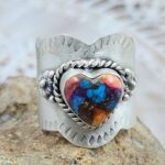 Pink Dahlia Turquoise Matt Finish Size US 8 925 Sterling Silver Ring (REXT88-208)
