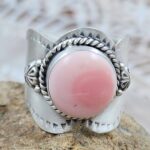 Pink Queen Conch Matt Finish Size US 9 925 Sterling Silver Ring (REXT88-241)