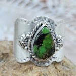 Yungai Green Turquoise Matt Finish Size US 10 925 Sterling Silver Ring (REXT88-202)