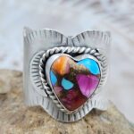 Pink Dahlia Turquoise Matt Finish Size US 9 925 Sterling Silver Ring (REXT88-213)