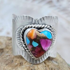 Pink Dahlia Turquoise Matt Finish Size US 9 925 Sterling Silver Ring (REXT88-213)