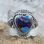 Pink Dahlia Turquoise Matt Finish Size US 10 925 Sterling Silver Ring (REXT88-214)