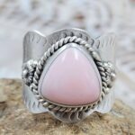 Pink Queen Conch Matt Finish Size US 9 925 Sterling Silver Ring (REXT88-243)