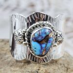 Pink Dahlia Turquoise Size US 11 925 Sterling Silver Ring (RS7-378)