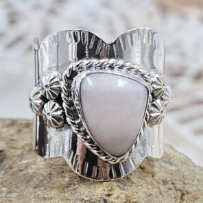 Pink Opal Size US 8 Sterling Silver Ring (RS7-387)
