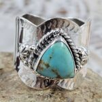 Mine 8 Turquoise Size US 10 925 Sterling Silver Ring (RS7-410)